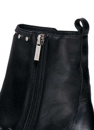 Detail View - Click To Enlarge - JIMMY CHOO - 'Baxter 35' stud trim buckle flap leather boots