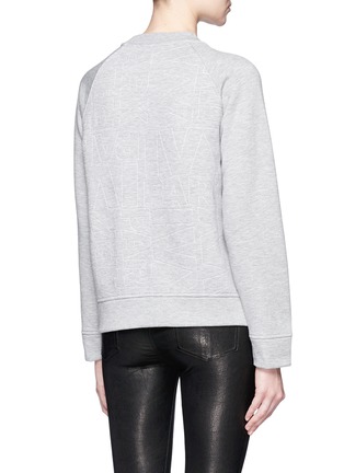 Back View - Click To Enlarge - TOPSHOP - Logo quilted sweatshirt