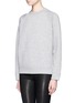 Front View - Click To Enlarge - TOPSHOP - Logo quilted sweatshirt