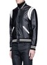 Front View - Click To Enlarge - SAINT LAURENT - Lambskin leather teddy jacket