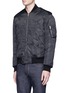 Front View - Click To Enlarge - SAINT LAURENT - Camouflage print padded bomber jacket