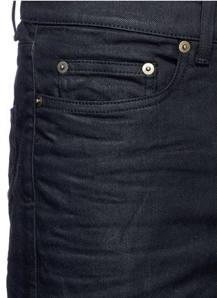 Detail View - Click To Enlarge - SAINT LAURENT - Distressed coated skinny jeans