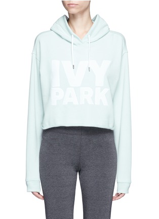Main View - Click To Enlarge - IVY PARK - Logo print French terry cropped hoodie