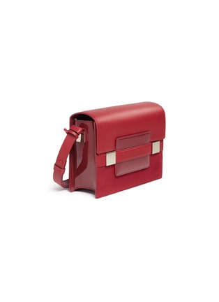 Figure View - Click To Enlarge - DELVAUX - 'Madame PM Polo' panelled leather shoulder bag