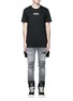 Main View - Click To Enlarge - HOOD BY AIR - 'Crew' sleeve combo cotton T-shirt