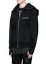 Front View - Click To Enlarge - HOOD BY AIR - 'Bret' American psycho embroidery zip hoodie