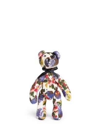 Main View - Click To Enlarge - MS MIN - Floral felt small teddy bear