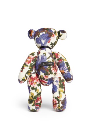 Back View - Click To Enlarge - MS MIN - Floral felt big teddy bear