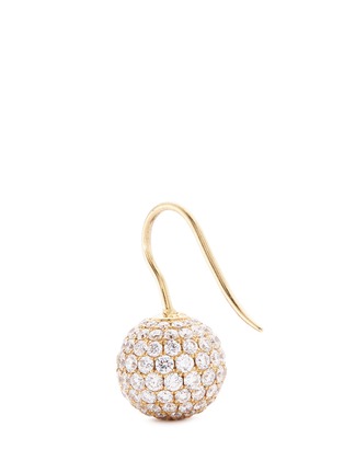 Detail View - Click To Enlarge - SHAMBALLA JEWELS - Diamond 18k gold sphere drop earrings