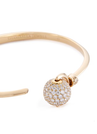 Detail View - Click To Enlarge - SHAMBALLA JEWELS - 'Nyima Mini 34' diamond 18k gold bangle