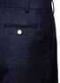 Detail View - Click To Enlarge - THOM BROWNE  - Bouclé accent wool blend pants