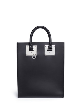 Main View - Click To Enlarge - SOPHIE HULME - 'Albion' rectangle leather box tote