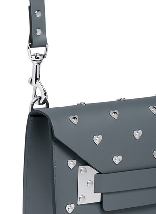 Detail View - Click To Enlarge - SOPHIE HULME - 'Milner' mini heart stud envelope leather crossbody bag