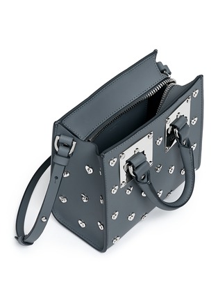 Detail View - Click To Enlarge - SOPHIE HULME - 'Albion' heart stud soft leather box tote