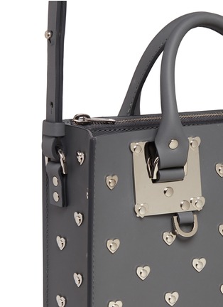 Detail View - Click To Enlarge - SOPHIE HULME - 'Albion Square' heart stud leather box tote