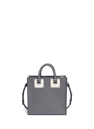 Back View - Click To Enlarge - SOPHIE HULME - 'Albion Square' heart stud leather box tote