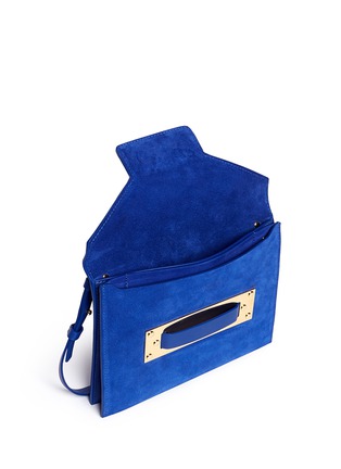 Detail View - Click To Enlarge -  - 'Milner Double' leather suede combo shoulder bag
