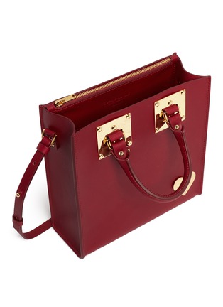 Detail View - Click To Enlarge - SOPHIE HULME - 'Albion' heart plate square leather box tote