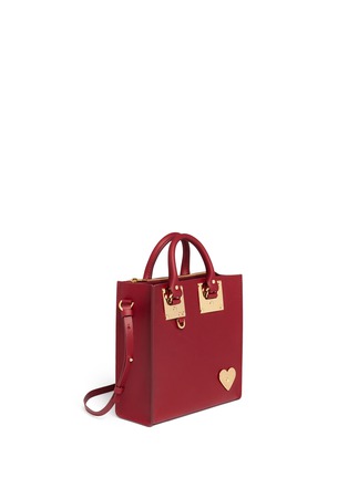 Front View - Click To Enlarge - SOPHIE HULME - 'Albion' heart plate square leather box tote
