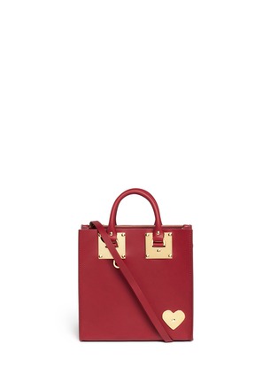 Main View - Click To Enlarge - SOPHIE HULME - 'Albion' heart plate square leather box tote