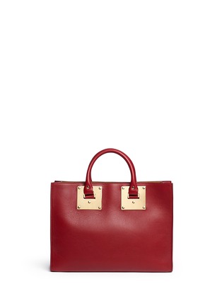 Back View - Click To Enlarge - SOPHIE HULME - 'Albion' large heart plate soft leather tote