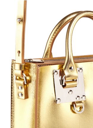 Detail View - Click To Enlarge - SOPHIE HULME - 'Albion Square' metallic leather box tote