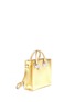 Front View - Click To Enlarge - SOPHIE HULME - 'Albion Square' metallic leather box tote