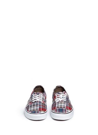 Front View - Click To Enlarge - VANS - 'Authentic' plaid patchwork sneakers