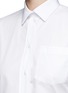 Detail View - Click To Enlarge - VALENTINO GARAVANI - Structured ruffle open back poplin shirt