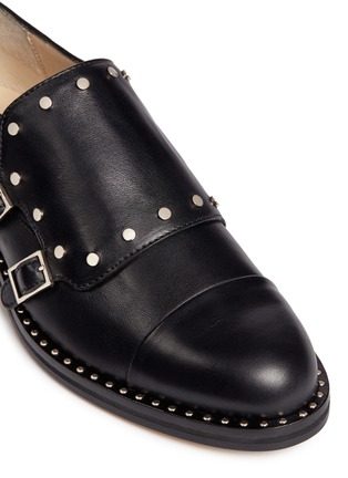 Detail View - Click To Enlarge - JIMMY CHOO - 'Berry 30' stud trim monk strap shoes