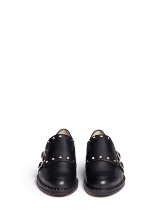 Front View - Click To Enlarge - JIMMY CHOO - 'Berry 30' stud trim monk strap shoes