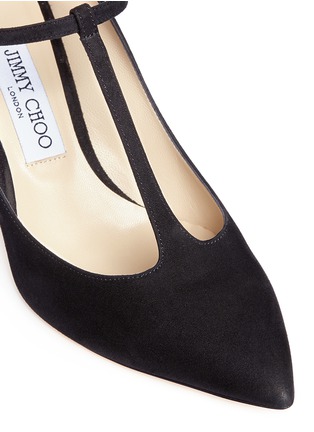 Detail View - Click To Enlarge - JIMMY CHOO - 'Daria 65' suede T-strap Mary Jane pumps