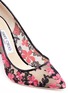 Detail View - Click To Enlarge - JIMMY CHOO - 'Romy 100' floral embroidered mesh pumps
