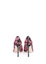 Back View - Click To Enlarge - JIMMY CHOO - 'Romy 100' floral embroidered mesh pumps