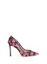 Main View - Click To Enlarge - JIMMY CHOO - 'Romy 100' floral embroidered mesh pumps