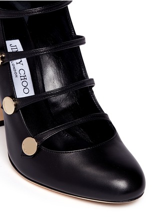 Detail View - Click To Enlarge - JIMMY CHOO - 'Venice' button caged leather boots