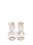 Front View - Click To Enlarge - JIMMY CHOO - 'Carrie 85' cross strap leather sandals