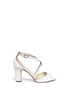 Main View - Click To Enlarge - JIMMY CHOO - 'Carrie 85' cross strap leather sandals