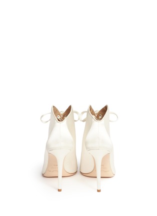 Back View - Click To Enlarge - JIMMY CHOO - 'Freya 100' satin lace-up booties