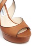 Detail View - Click To Enlarge - JIMMY CHOO - 'April 120' cross strap leather platform sandals