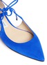 Detail View - Click To Enlarge - JIMMY CHOO - 'Vanessa' cutout suede and leather flats