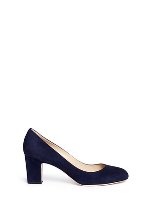 Main View - Click To Enlarge - JIMMY CHOO - 'Billie 65' chunky heel suede pumps