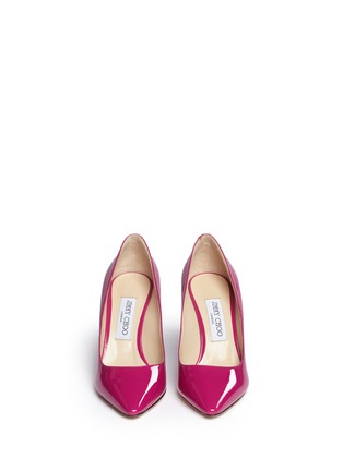 Front View - Click To Enlarge - JIMMY CHOO - 'Romy 85' patent leather pumps