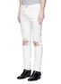 Front View - Click To Enlarge - SAINT LAURENT - Ripped skinny jeans
