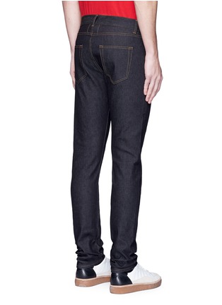 Back View - Click To Enlarge - SAINT LAURENT - Low rise raw skinny jeans