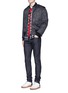 Figure View - Click To Enlarge - SAINT LAURENT - Low rise raw skinny jeans