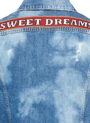 Detail View - Click To Enlarge - SAINT LAURENT - 'Sweet Dreams' patch distressed denim jacket