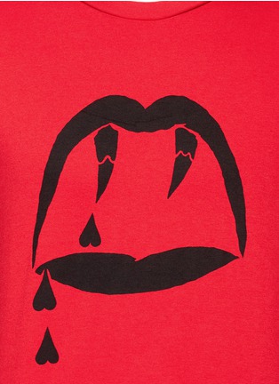 Detail View - Click To Enlarge - SAINT LAURENT - 'Blood Luster' print T-shirt