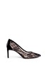 Main View - Click To Enlarge - PEDDER RED - Lace leather pumps
