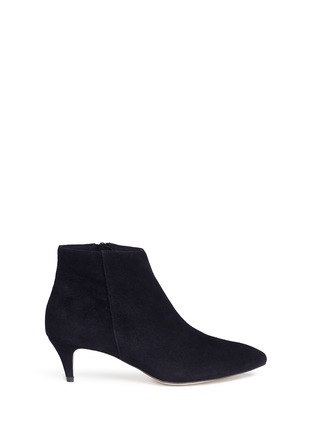 Main View - Click To Enlarge - PEDDER RED - Point toe kid suede ankle boots
